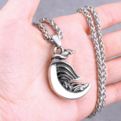 Nordic Viking Necklace | Men's Norse Mythology Stainless Steel Amulet Pendant