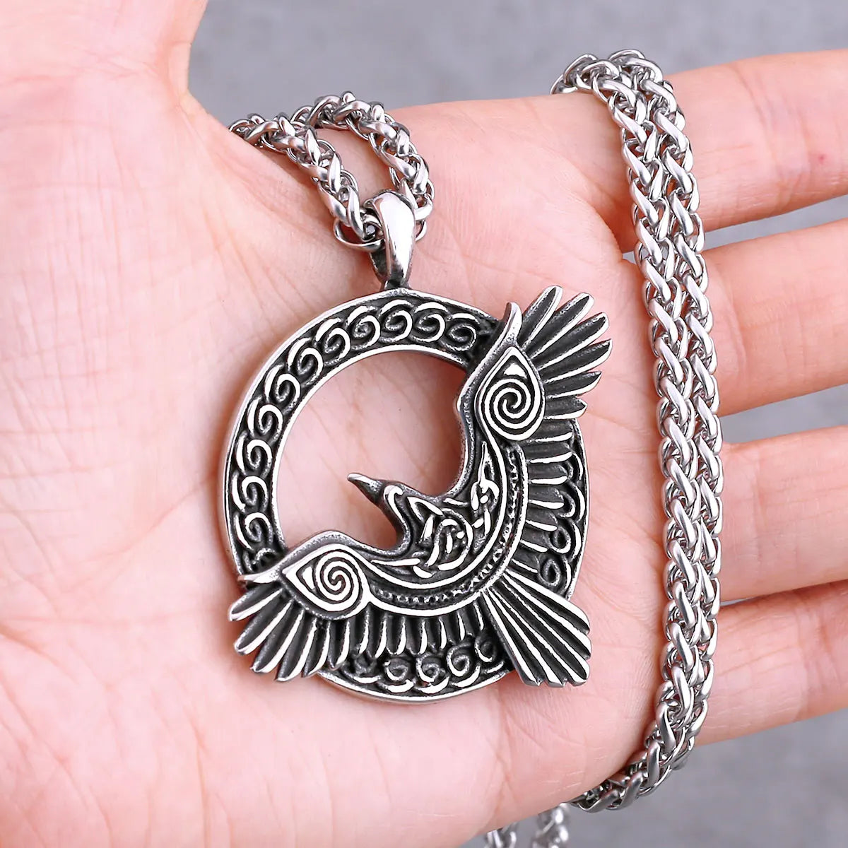 Nordic Viking Necklace | Men's Norse Mythology Stainless Steel Amulet Pendant