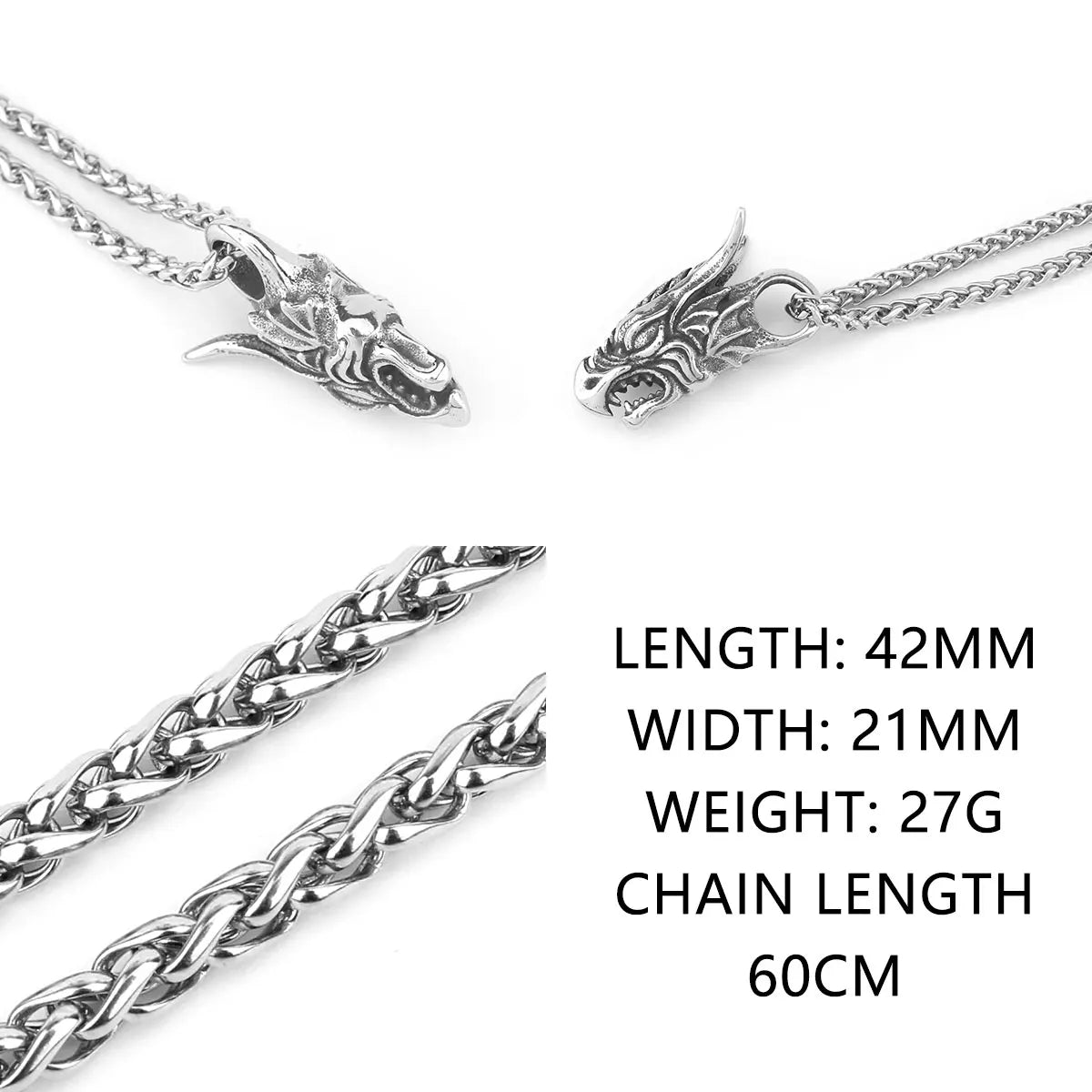 Nordic Viking Necklace | Men's Norse Mythology Stainless Steel Amulet Pendant