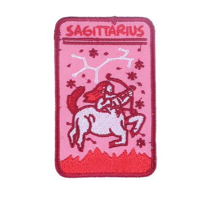 Zodiac Sign Iron On Patches | Twelve Constellation Witchy Embroidery Sticker For Clothing Shirt Backpack Jeans Jacket | Esoteric DIY Gift For Astrology Witch | Apollo Tarot Shop