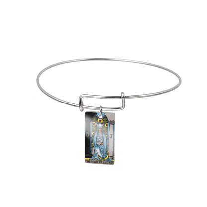 Major Arcana Bangle | Tarot Card Bracelets | Colorful Stainless Steel Classic Rider-Waite Charms | Occult Gift For Witchy Friend | Apollo Tarot Jewelry Shop