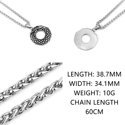 Nordic Viking Necklace | Men's Norse Mythology Stainless Steel Amulet Pendant