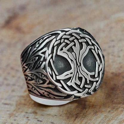 Norse Mythology Ring Nordic Viking Odin Compass Valknut Yggdrasil Amulet Jewelry • Apollo Tarot Shop