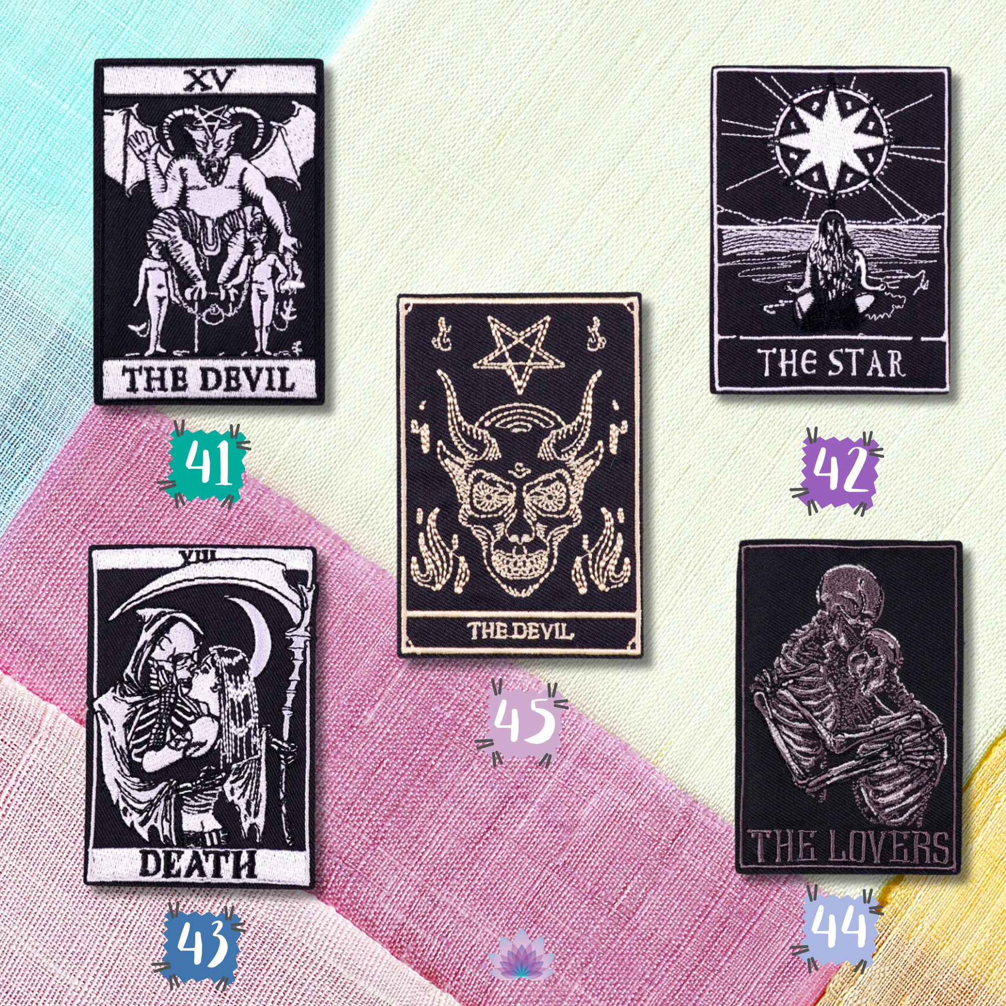 Tarot Card Iron On Patch • DIY Witchy Patches For Stylizing Clothes Backpack Jeanswear • Occult Embroidered Stickers Sewing Applique Gift • Apollo Tarot Online Shop
