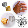 Tetragrammaton Enochian Ring | Wiccan Pentagram Ring | Lilith Samael Baphomet Sigil Ring | Triple Moon Wicca Ring | Stainless Steel Occult Spiritual Jewelry | Apollo Tarot Etsy shop