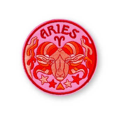 Zodiac Sign Embroidery Patch | Astrology Signs Iron On Patches For Clothes Backpack Jeanswear | Witchy Embroidered Thermal Adhesive Stickers | Apollo Tarot Shop