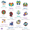 Load image into Gallery viewer, Zodiac Sign Symbols Iron On Patch | Astrology Constellation Embroidered Stickers For Clothes Jeans Backpacks | Apollo Tarot Shop