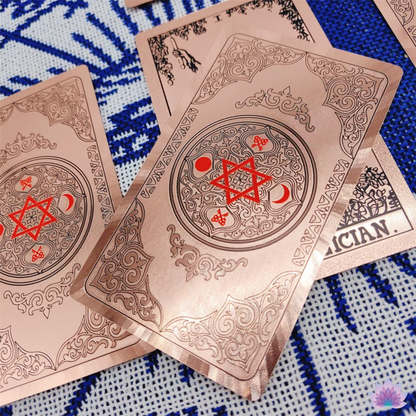 Rose Pink Gold Foil Tarot Deck | Plastic Waterproof Tear-Resistant Cards + English Guidebook Gift Box | Apollo Tarot Shop