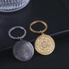 Load and play video in Gallery viewer, Sigil Of The Seven Archangels Keyring • Solomon Seal Kabbalah Amulet Pendant Keychain • Stainless Steel Talisman Charm Jewelry