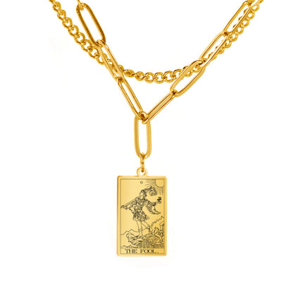 Tarot Necklace | Petit Major Arcana Pendant | Double Layer Chain | Apollo Tarot