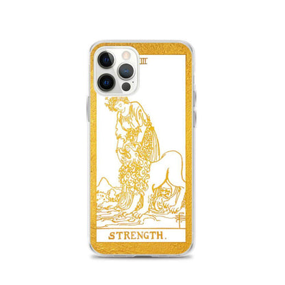 Strength - Tarot Card iPhone Case (Golden / White) - Image #18