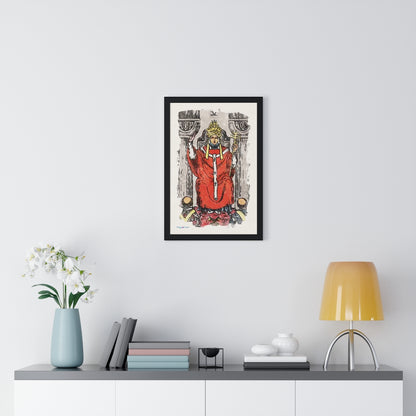 Watercolor of The Hierophant Tarot Card Framed Poster | Apollo Tarot