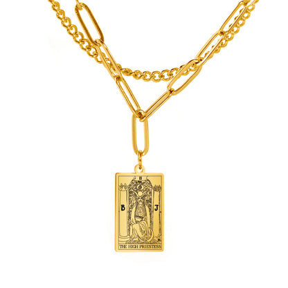 Tarot Necklace | Petit Major Arcana Pendant | Double Layer Chain | Apollo Tarot