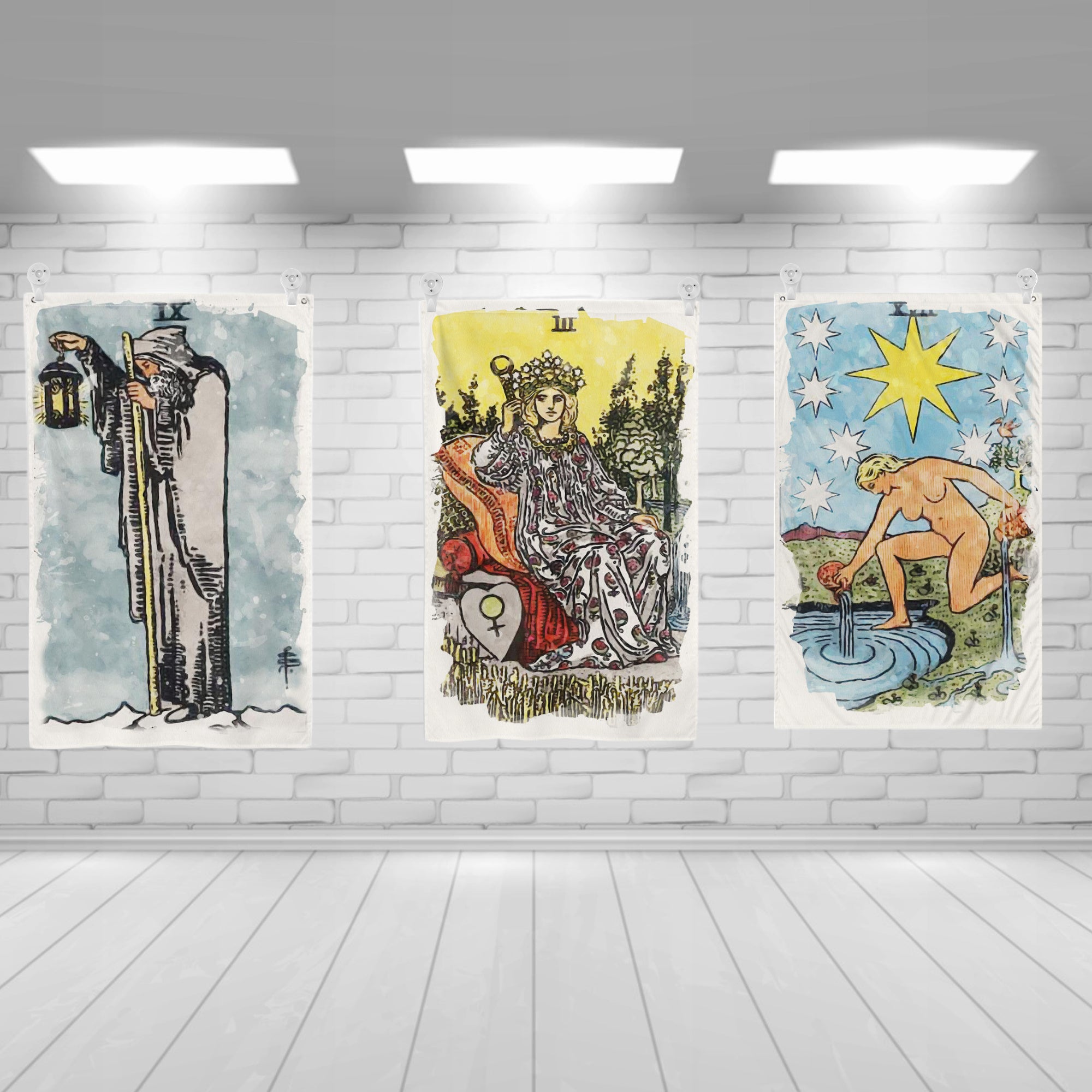Tarot Tapestry | Wall Art Flags Of Major Arcana Tarot Cards | Wall Hanging Premium Fabric With Installation Kit