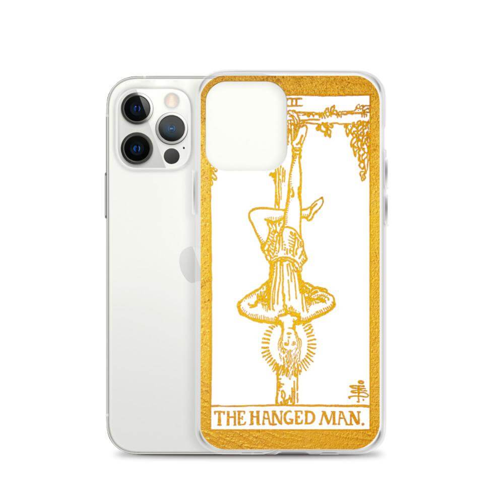 The Hanged Man - Tarot Card iPhone Case (Golden / White) - Image #20