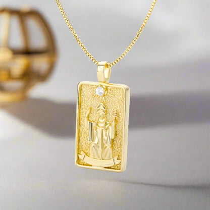 Tarot Necklace | Shiny Tarot Cards Pendant | Apollo Tarot