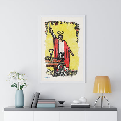 Watercolor of The Magician Tarot Card Framed Poster | Apollo Tarot