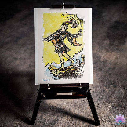 Watercolor The Fool Tarot Card Poster | Apollo TarotWatercolor Of The Fool Tarot Card | Unframed Fine-Art Print | Apollo Tarot