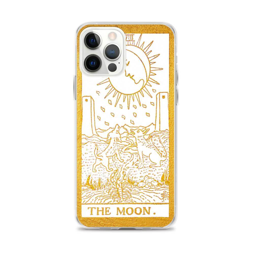 The Moon -  Tarot Card iPhone Case (Golden / White) - Image #16