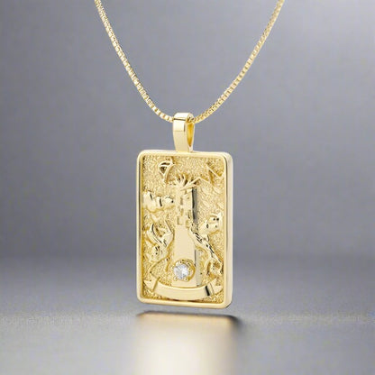 Tarot Necklace | Shiny Tarot Cards Pendant | Apollo Tarot