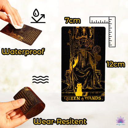 Black & Gold Foil Tarot Deck | Rider-Waite-Smith Remastered Cards For Beginner Tarot Readers | Premium Gift Box With English Guidebook | Apollo Tarot