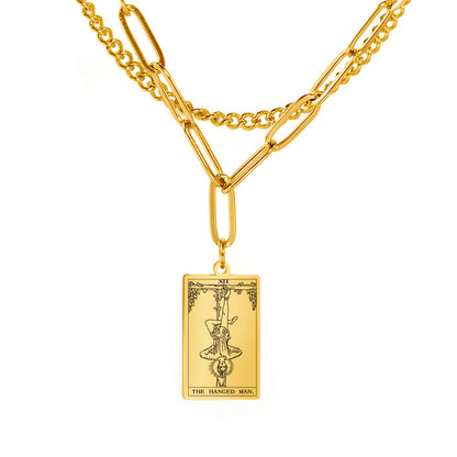 Tarot Necklace | Petit Major Arcana Pendant | Double Layer Chain | Apollo Tarot