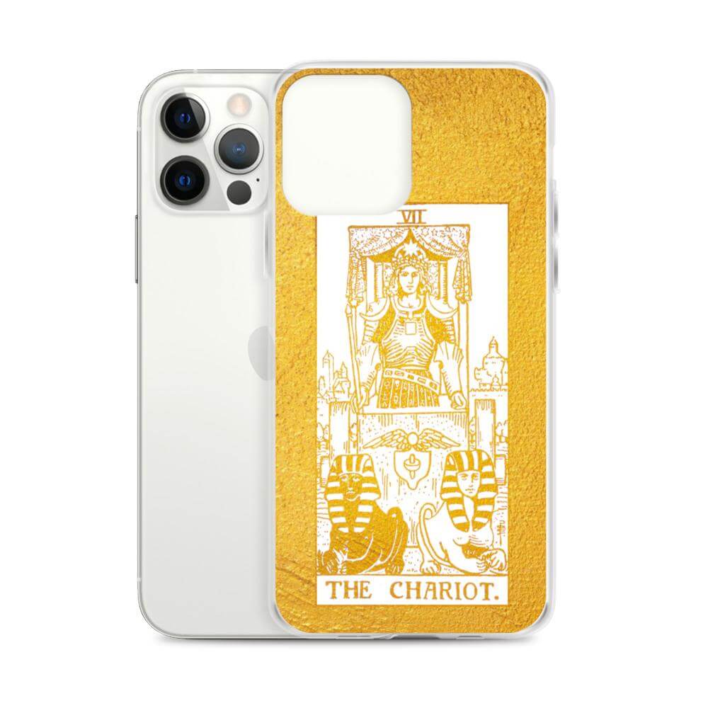 The Chariot -  Tarot Card iPhone Case (Golden / White) - Image #22