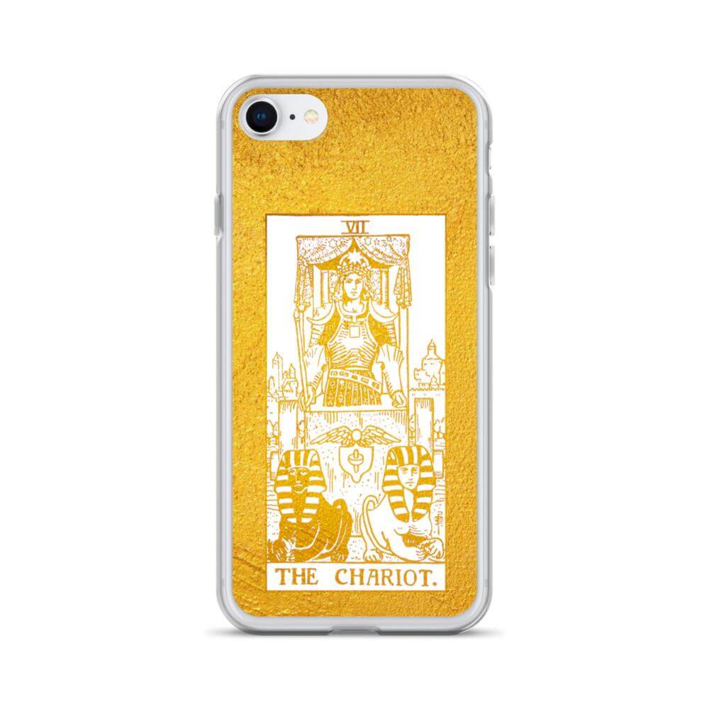 The Chariot -  Tarot Card iPhone Case (Golden / White) - Image #14