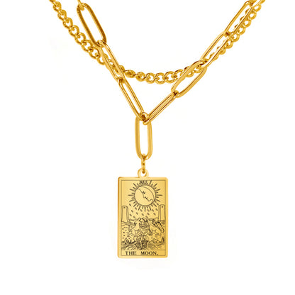 Tarot Necklace | Petit Major Arcana Pendant | Double Layer Chain | Apollo Tarot