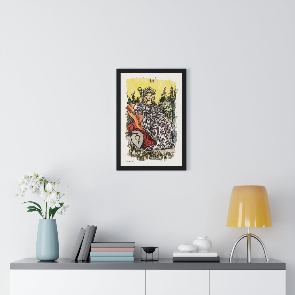 Watercolor Of The Empress Tarot Card | Framed Fine-Art Print | Apollo Tarot