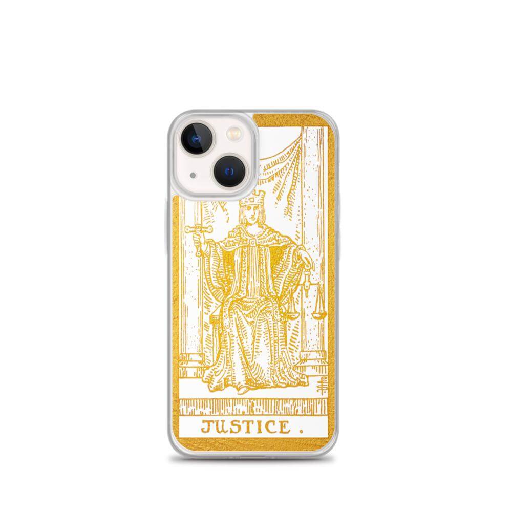Justice - Tarot Card iPhone Case (Golden / White) - Image #19