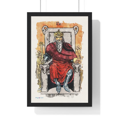 Watercolor Of The Emperor Tarot Card | Framed Fine-Art Print | Apollo Tarot