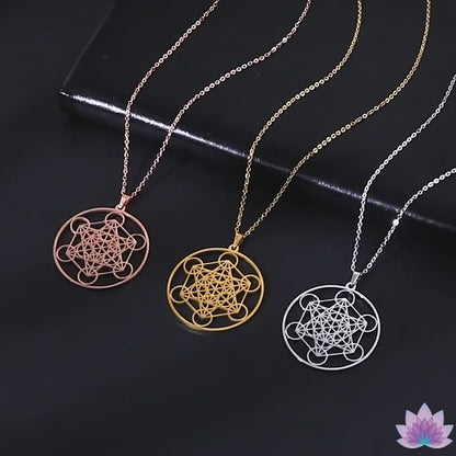 Archangel Metatron Sigil Necklace | Sacred Geometry Angel Seal Pendant | Solomon Spiritual Jewelry | Apollo Tarot Shop