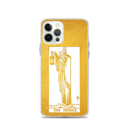 The Hermit -  Tarot Card iPhone Case (Golden / White) - Image #17