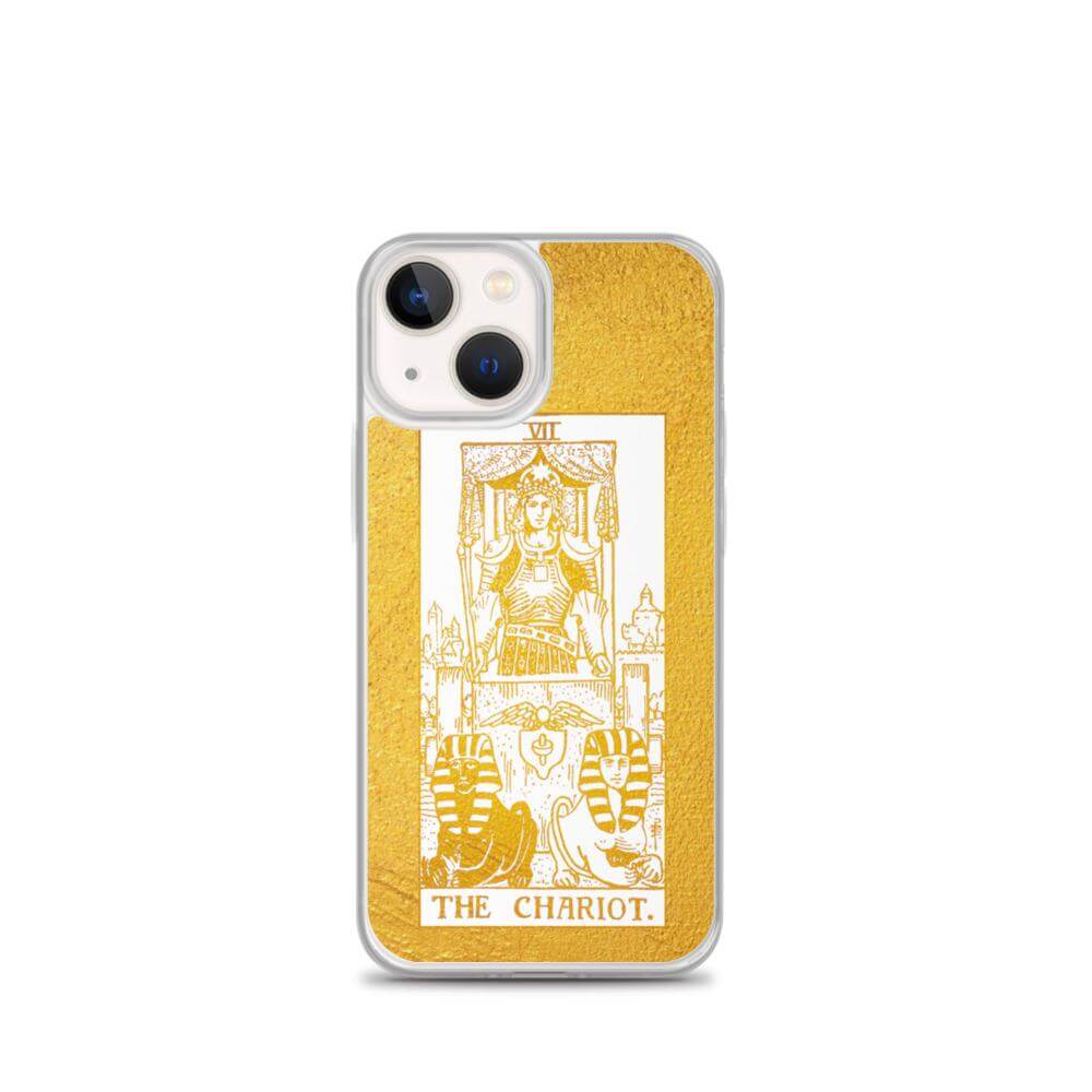 The Chariot -  Tarot Card iPhone Case (Golden / White) - Image #23