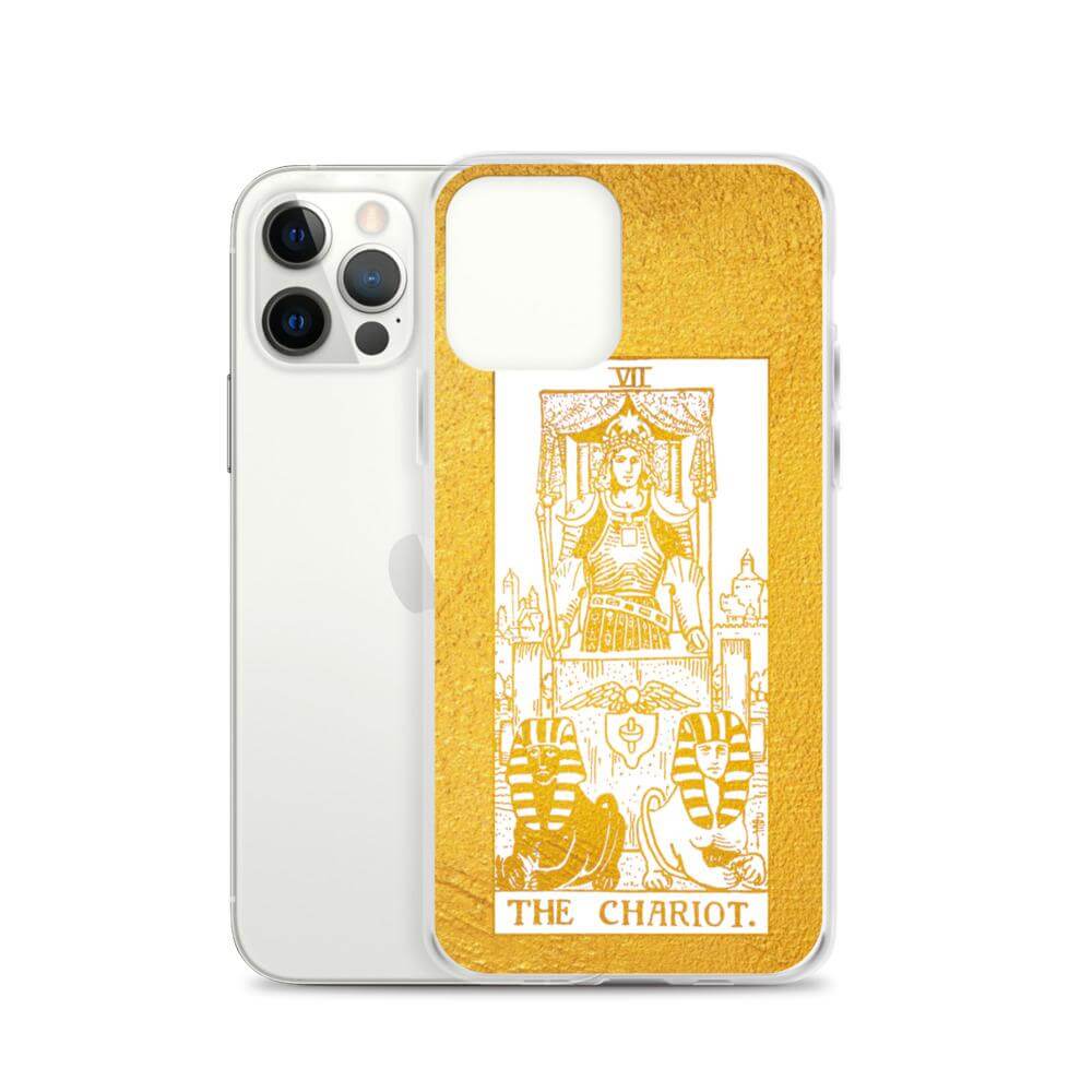 The Chariot -  Tarot Card iPhone Case (Golden / White) - Image #20