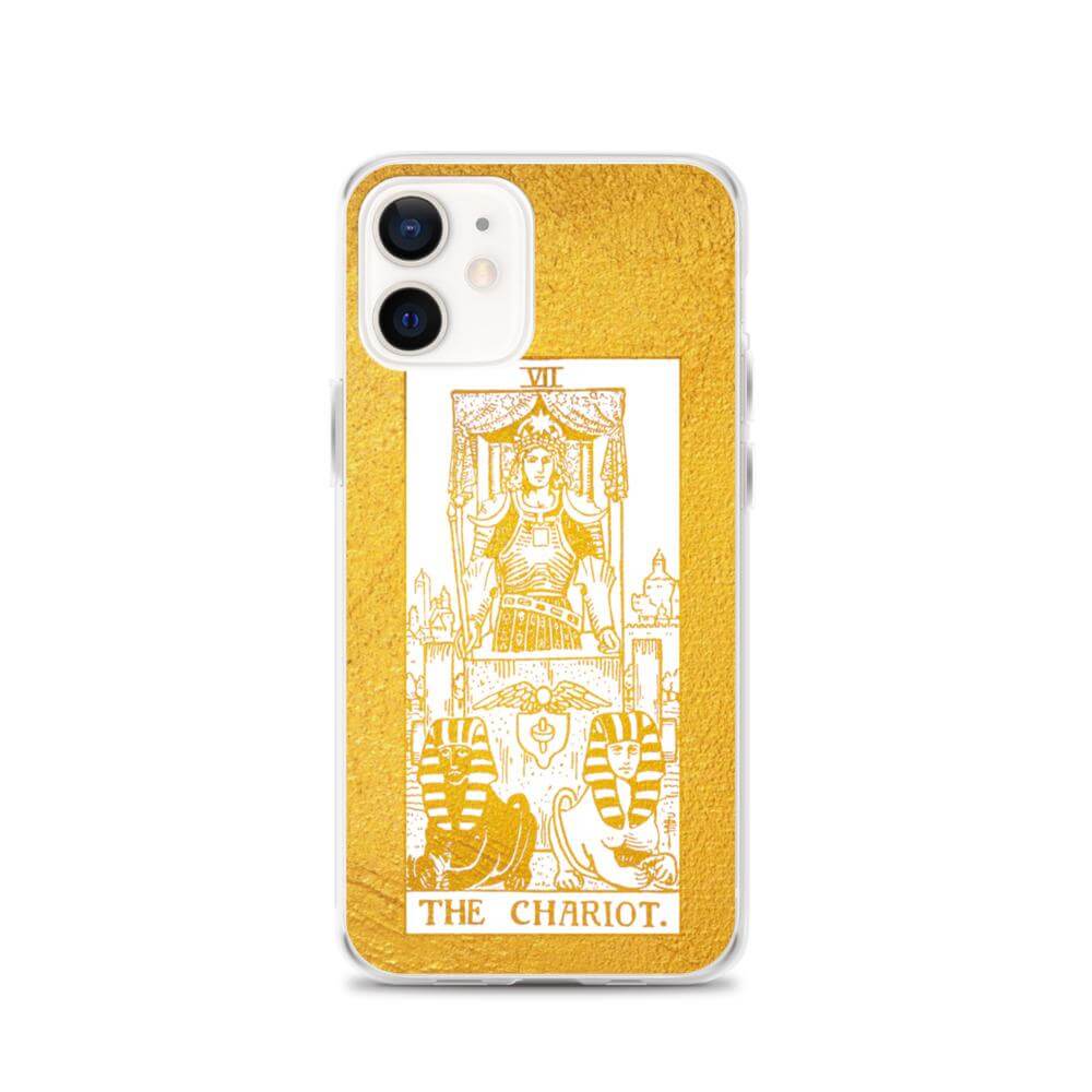 The Chariot -  Tarot Card iPhone Case (Golden / White) - Image #15