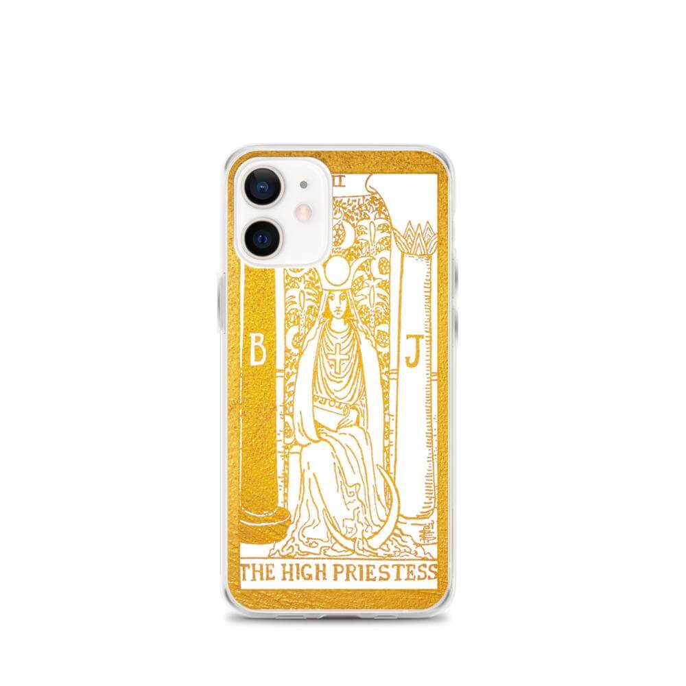 The High Priestess -  Tarot Card iPhone Case (Golden / White) - Image #15