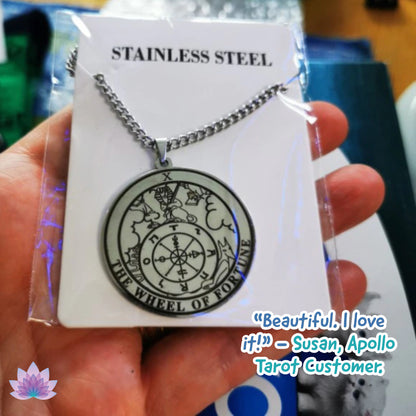 Round Tarot Card Necklace | Major Arcana Amulet Pendants | Apollo Tarot