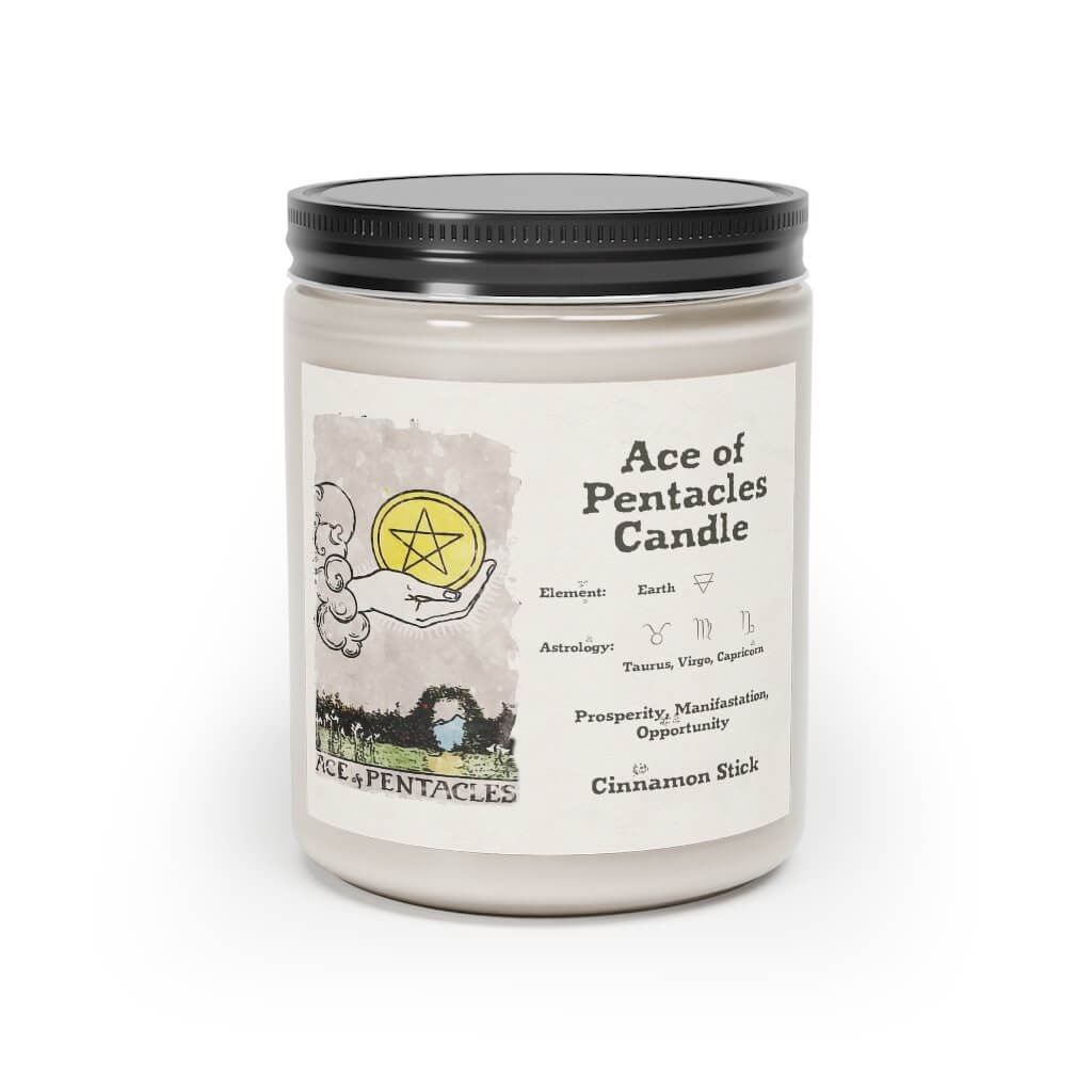 Ace of Pentacles, Cinnamon Stick, Scented Candle, 9oz - Image #5
