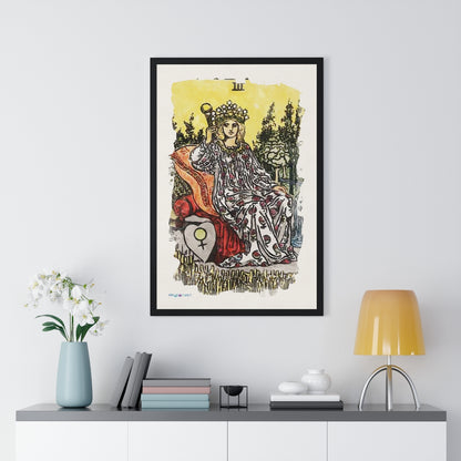 Watercolor Of The Empress Tarot Card | Framed Fine-Art Print | Apollo Tarot