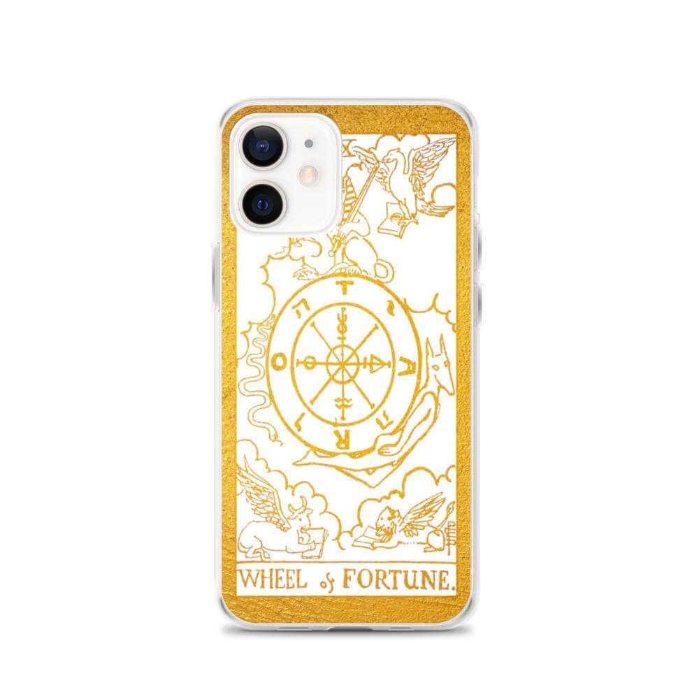 The Wheel of Fortune -  Tarot Card iPhone Case (Golden / White) - Image #15