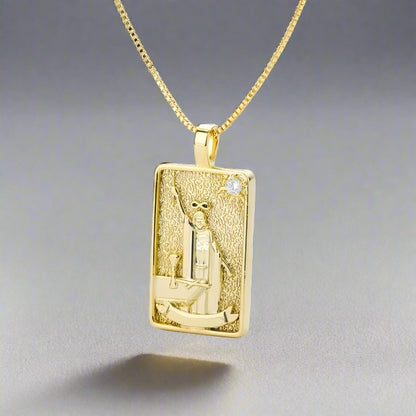 Tarot Necklace | Shiny Tarot Cards Pendant | Apollo Tarot