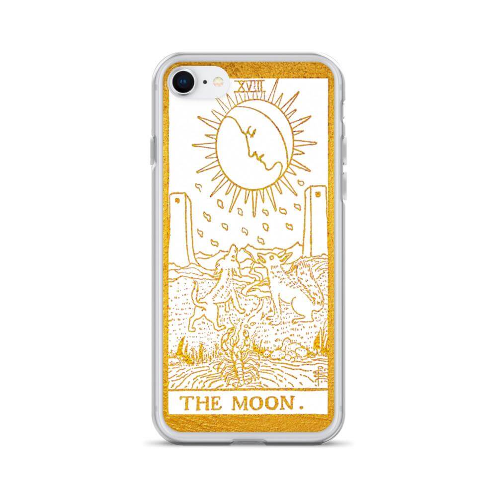 The Moon -  Tarot Card iPhone Case (Golden / White) - Image #12