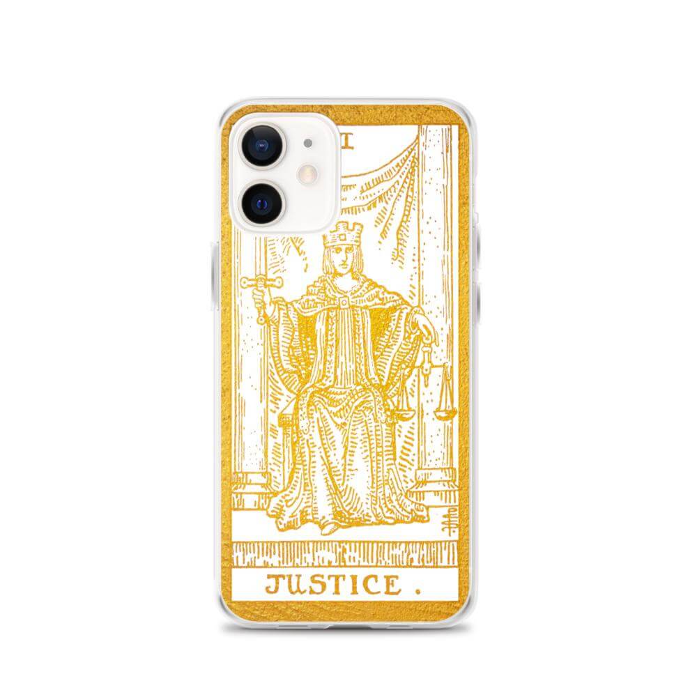 Justice - Tarot Card iPhone Case (Golden / White) - Image #15