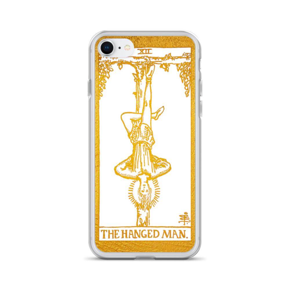 The Hanged Man - Tarot Card iPhone Case (Golden / White) - Image #14
