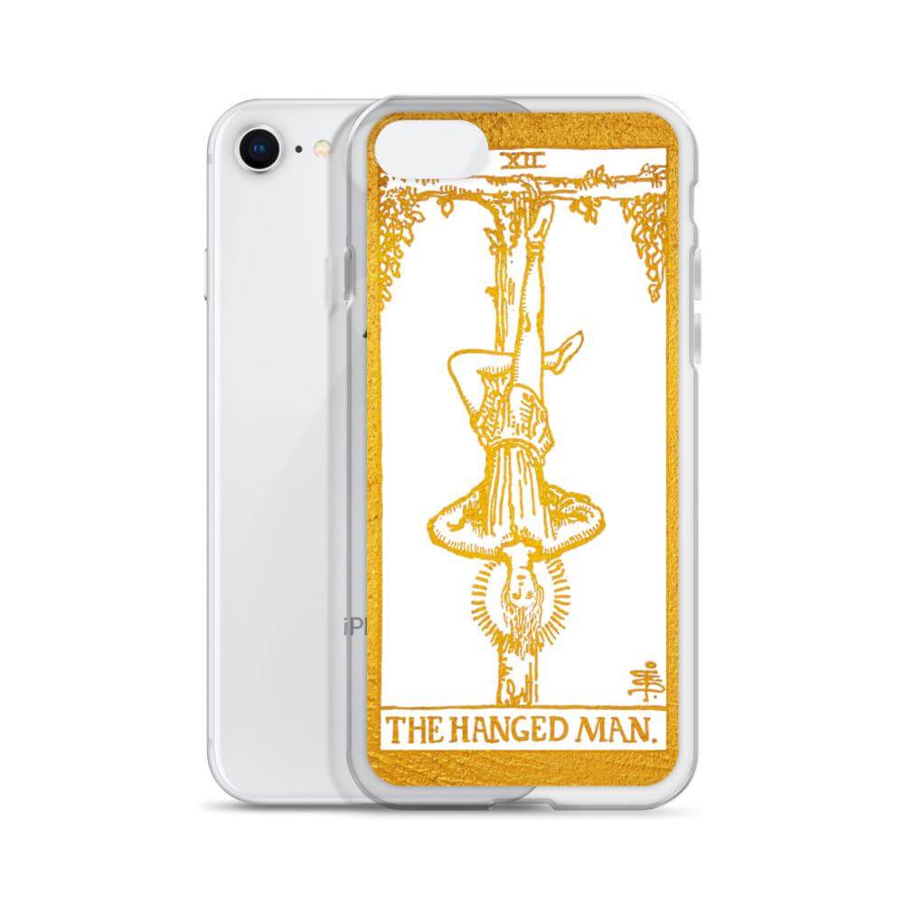The Hanged Man - Tarot Card iPhone Case (Golden / White) - Image #27