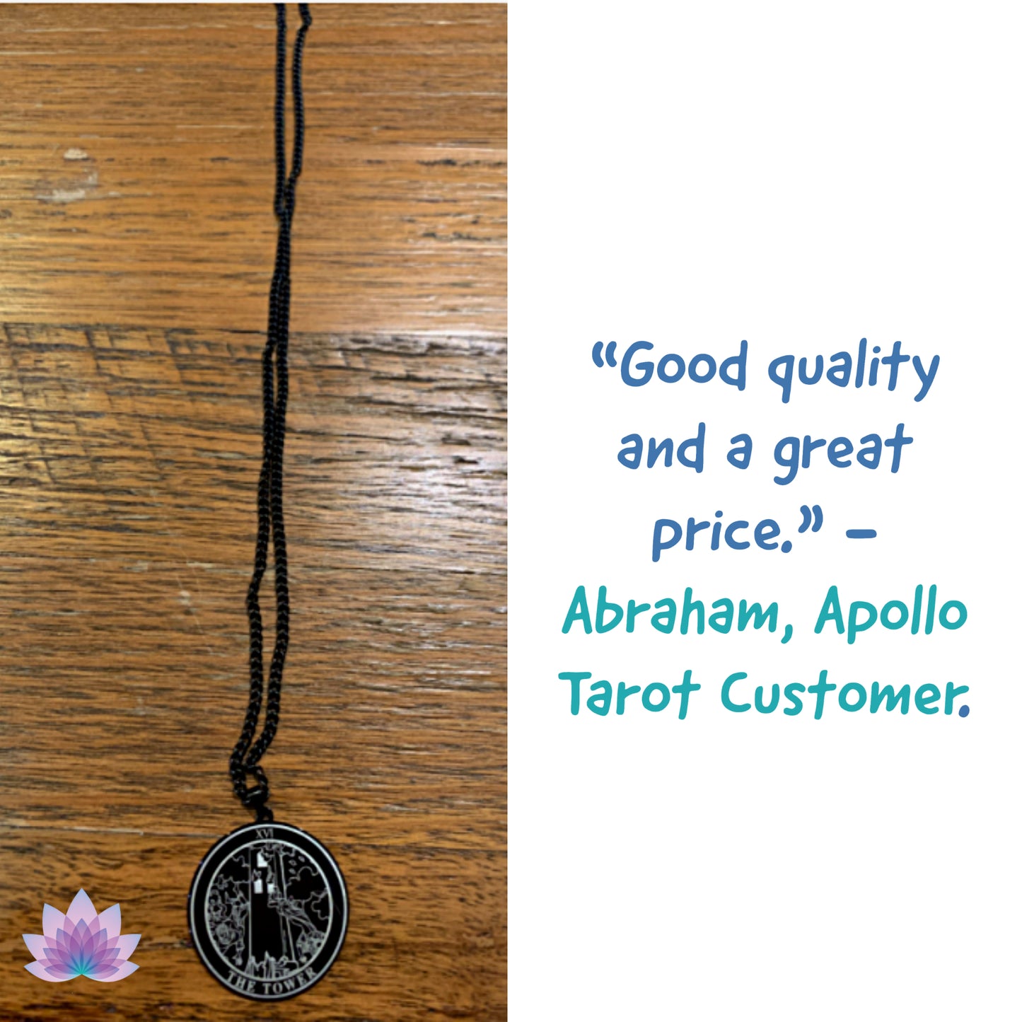 Round Tarot Card Necklace | Major Arcana Amulet Pendants | Apollo Tarot
