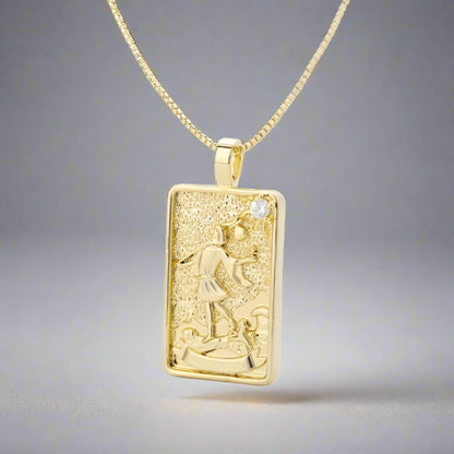 Tarot Necklace | Shiny Tarot Cards Pendant | Apollo Tarot