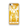 The Devil -  Tarot Card iPhone Case (Golden / White) - Image #12